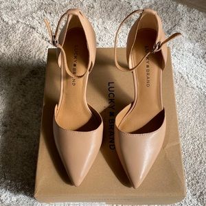 Lucky brand Nude  Ankle Strap Pumps